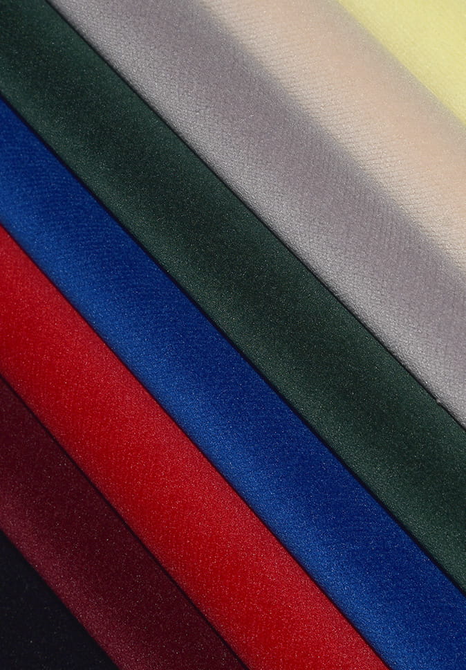 Tissu de velours ignifuge inhérent de polyester pur de couleurs multiples